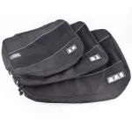 organisateurs de valise travelbasics set de 3 noir