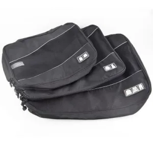 organisateurs de valise travelbasics set de 3 noir