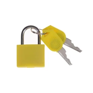 petit cadenas valise à clé jaune