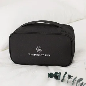 pochette sous-vêtements de voyage noir
