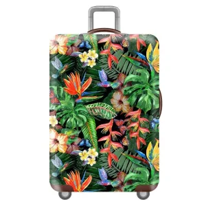 protège valise motif tropical