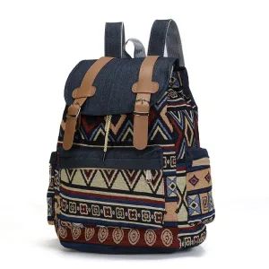 sac à dos de voyage motif aztèque