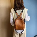 sac à dos marron vintage pour femme