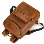 sac à dos noir en cuir pour homme