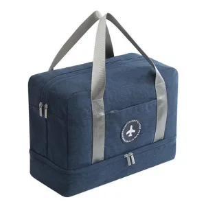 sac de voyage avec compartiment chaussures happy flight bleu marine