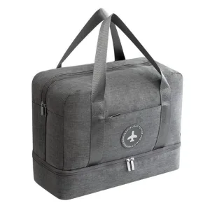 sac de voyage avec compartiment chaussures happy flight gris