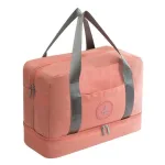 sac de voyage avec compartiment chaussures happy flight rose pâle