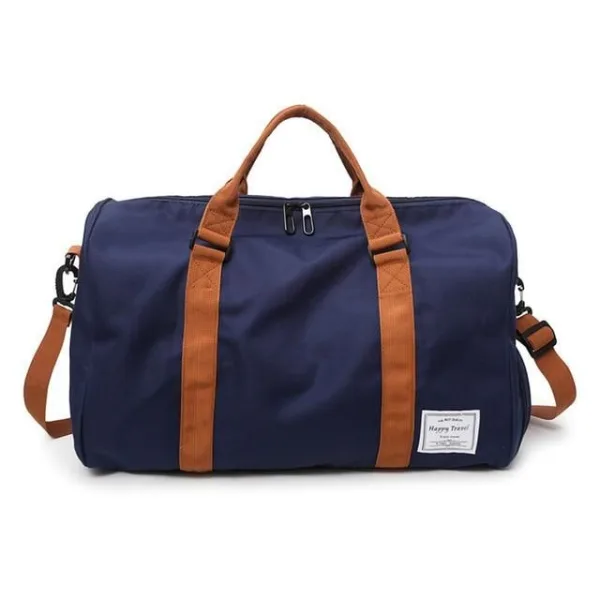 sac de voyage avec compartiment chaussures happy travel bleu marine