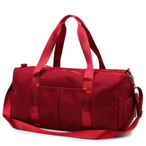 sac de voyage avec compartiment chaussures rouge