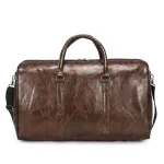 sac de voyage en cuir marron
