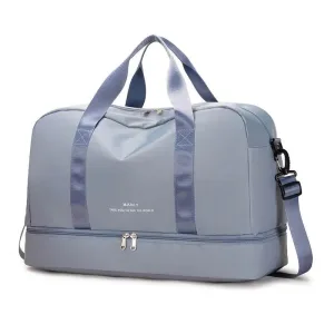 sac de voyage femme avec compartiment chaussures bleu ciel