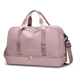 sac de voyage femme avec compartiment chaussures rose