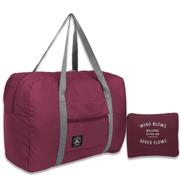 sac de voyage pliable "wind blow river flows" bordeaux