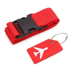 sangle de valise rouge