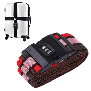 sangle pour valise avec code 3 chiffres tricolore en croix