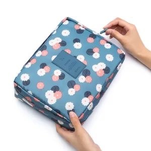 trousse de maquillage de voyage fleurs