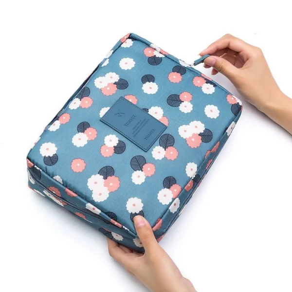 trousse de maquillage de voyage fleurs