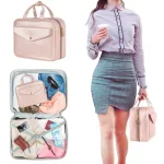 trousse de maquillage rose pour femmes