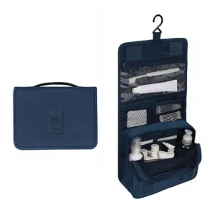 trousse de toilette à suspendre de voyage bleue marine