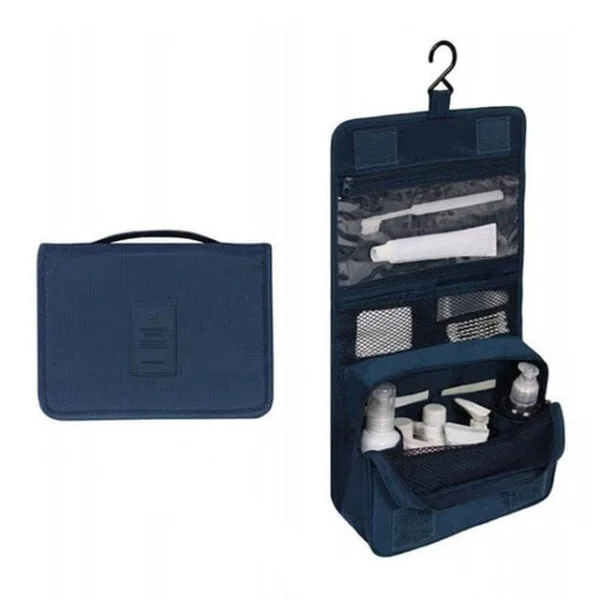 trousse de toilette à suspendre de voyage bleue marine