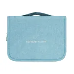 trousse de toilette de voyage à suspendre to travel to live bleu ciel