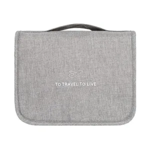 trousse de toilette de voyage à suspendre to travel to live gris