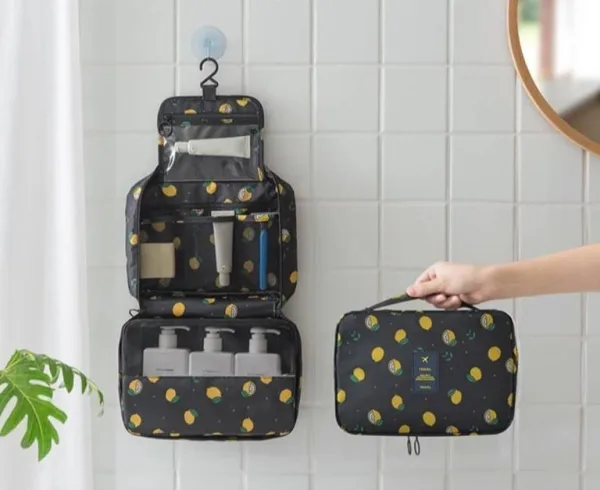 trousse de toilette de voyage citrons