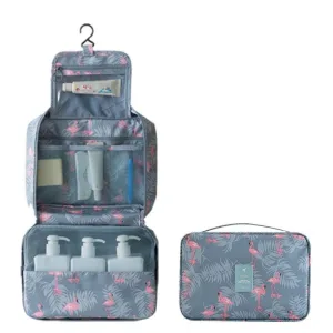 trousse de toilette de voyage flamant rose