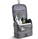 trousse de toilette de voyage grise
