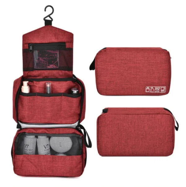 trousse de toilette de voyage travelbasics rouge