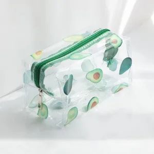 trousse de toilette femme transparente avocats