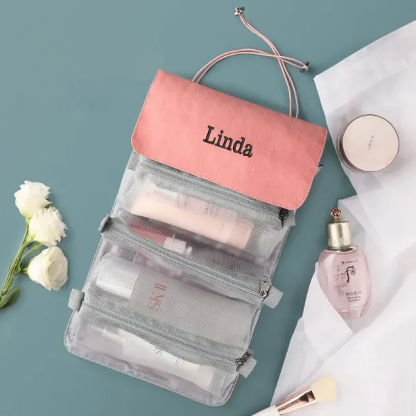 trousse de toilette personnalisée femme pliable