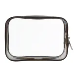 trousse de toilette transparente grise