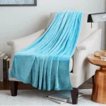 Couverture Plaid Polaire Bleu