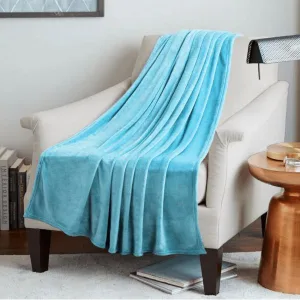 Couverture Plaid Polaire Bleu