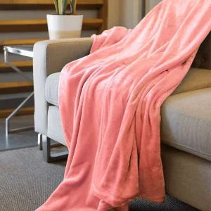 Couverture Plaid Polaire Rose