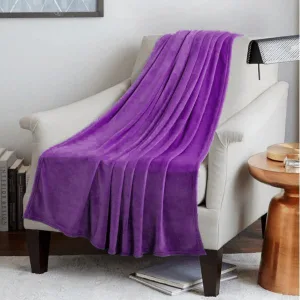 Couverture Plaid Polaire Violet
