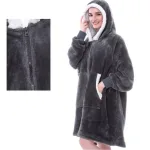 Pull Plaid Zipper Gris