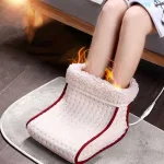 accessoire de confort chauffe-pied blanc et rouge