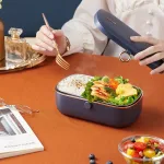 bento bleu marine avec chauffage intégré
