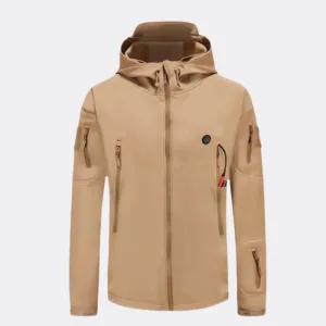 blouson chauffant à capuche en coton pour hommes