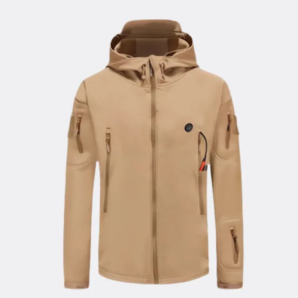 blouson chauffant à capuche en coton pour hommes