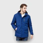 blouson chauffant électrique homme bleu