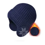 bonnet en laine avec cache oreille pour femme