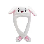 bonnet en peluche lapin oreilles mobiles