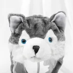 bonnet oreille en peluche loup