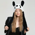bonnet panda avec oreilles animées
