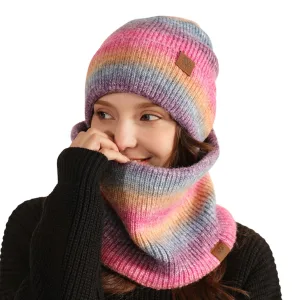 bonnet rose aurore boréale
