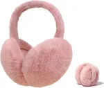 cache oreille doux rose