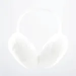 cache oreille en fausse fourrure blanche